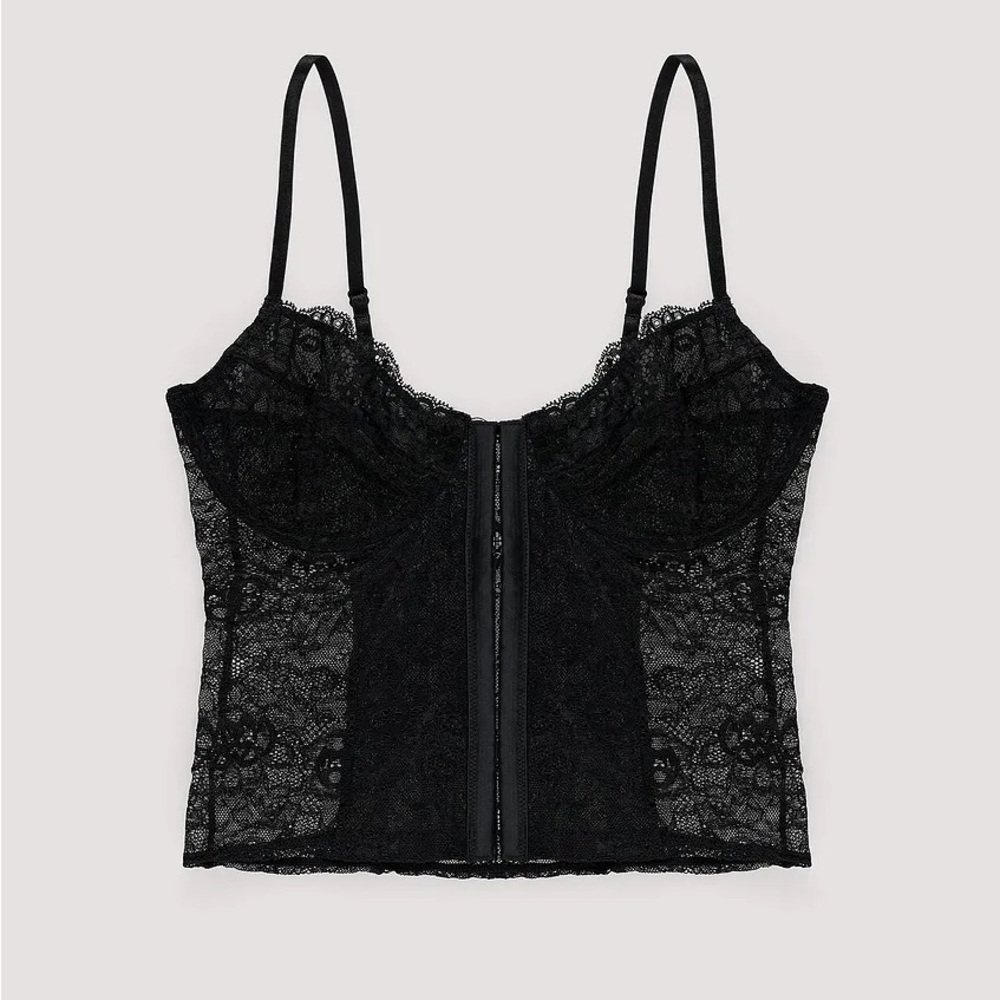 Black Lace Cup Corset